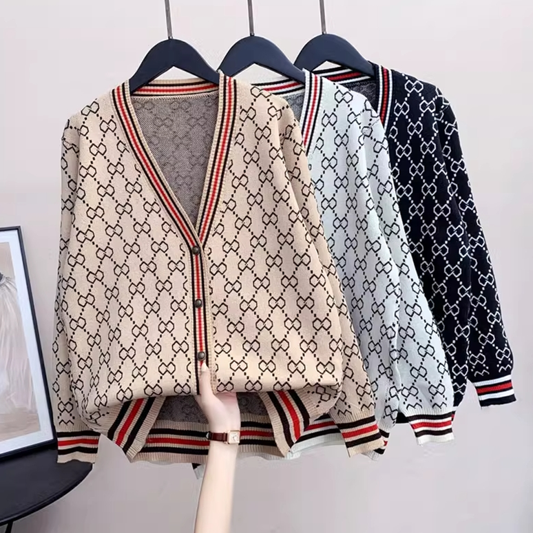 【outer】レトロニットカーディガンG23430