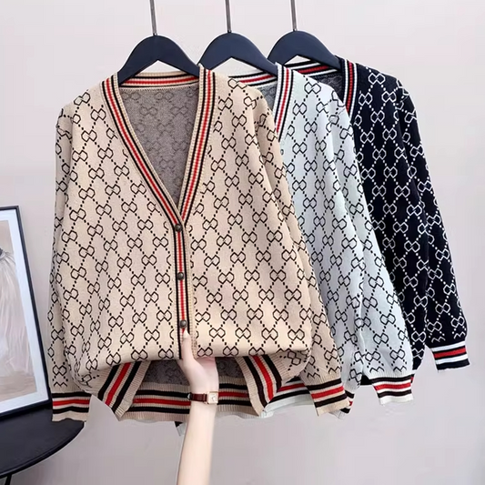 【outer】レトロニットカーディガンG23430