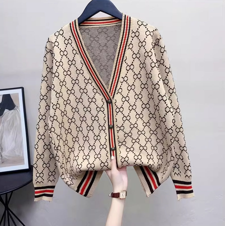 【outer】レトロニットカーディガンG23430