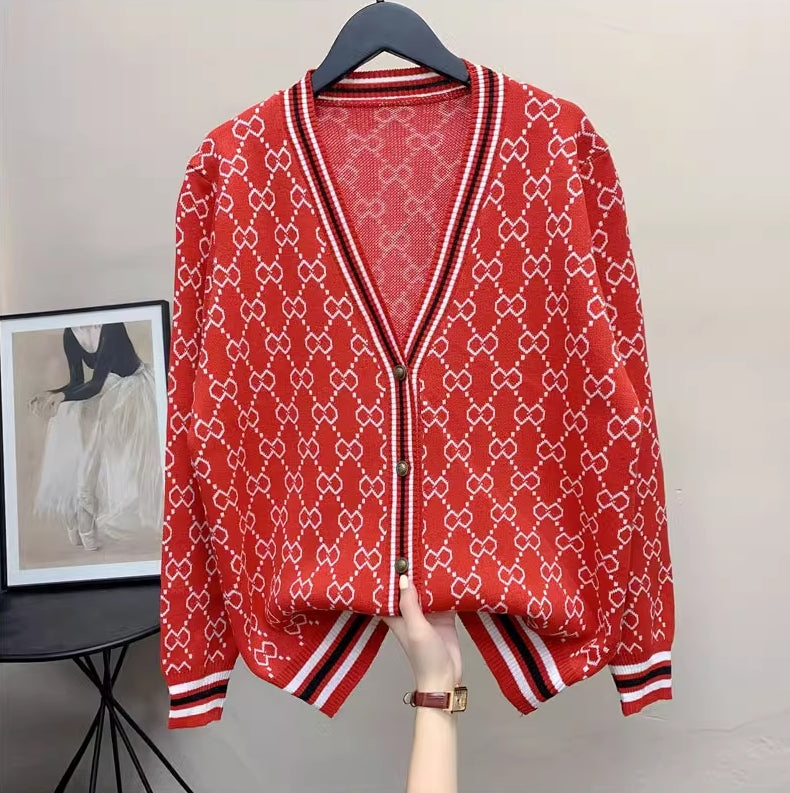 【outer】レトロニットカーディガンG23430