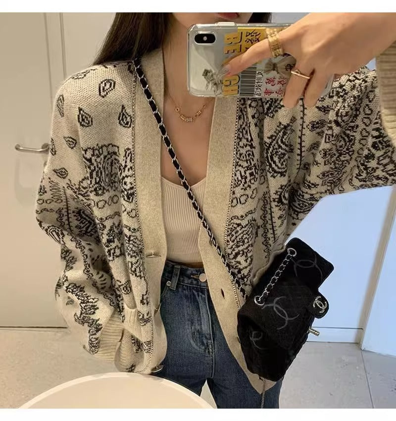 【outer】ゆったりニットカーディガンG23435