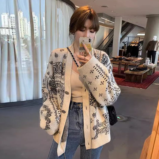 【outer】ゆったりニットカーディガンG23435