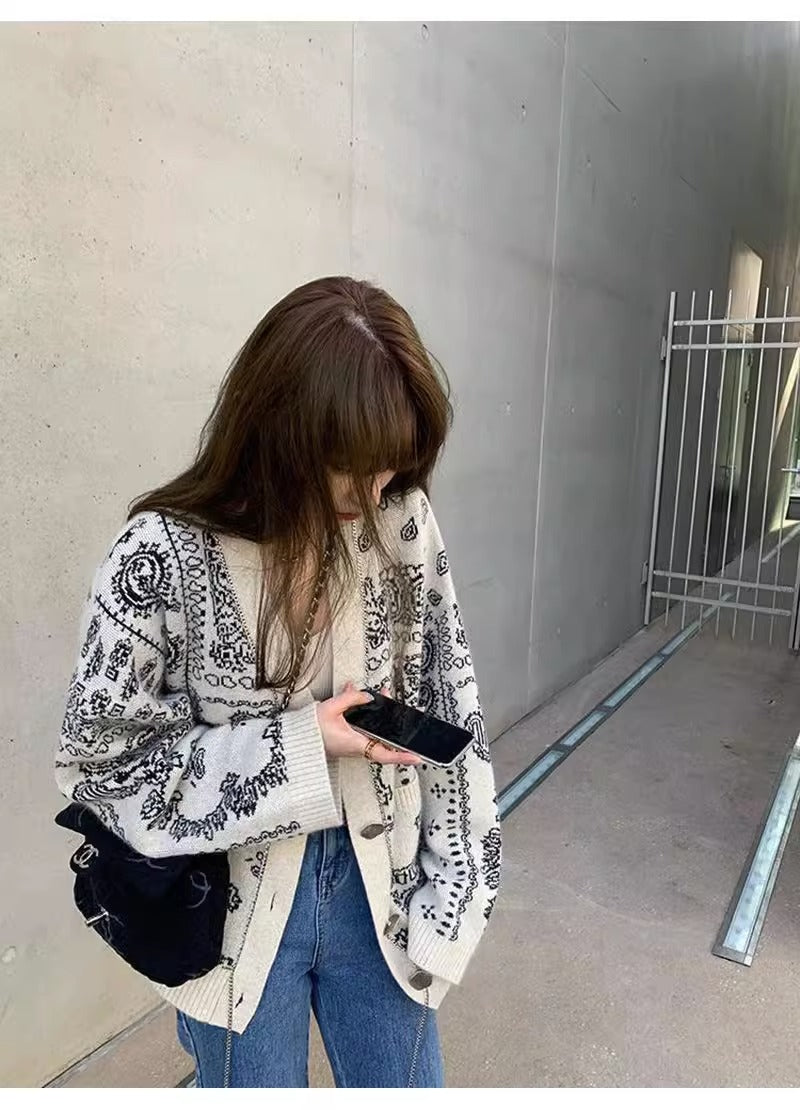 【outer】ゆったりニットカーディガンG23435