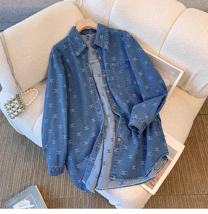 【tops】トレロデニム春秋ブラウスG23444