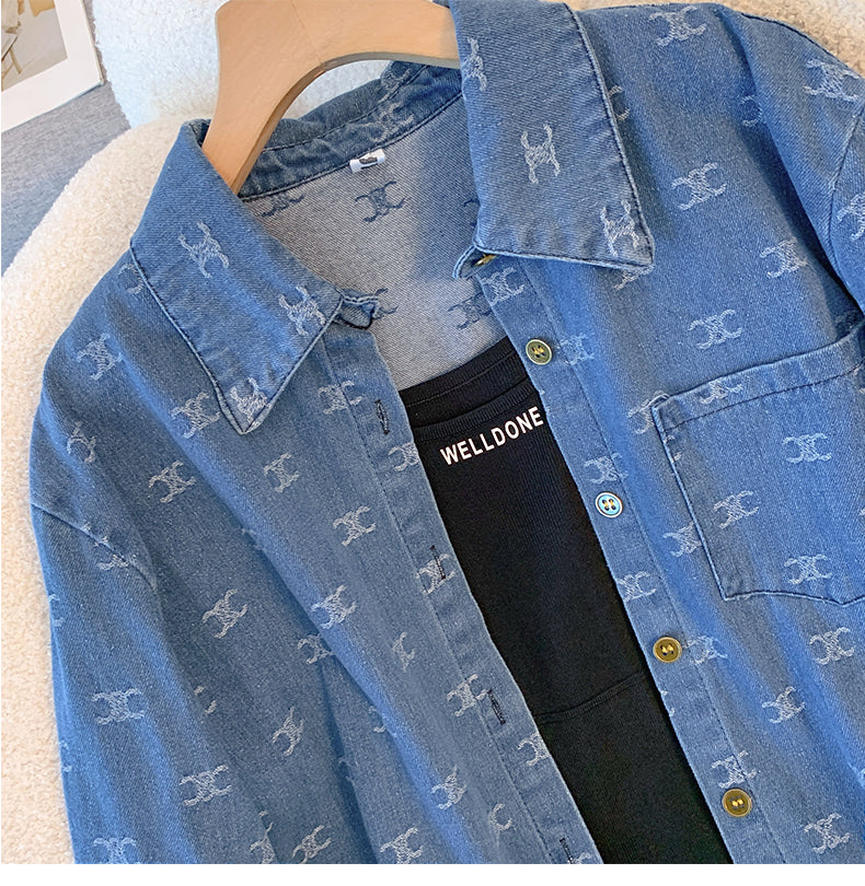 【tops】トレロデニム春秋ブラウスG23444