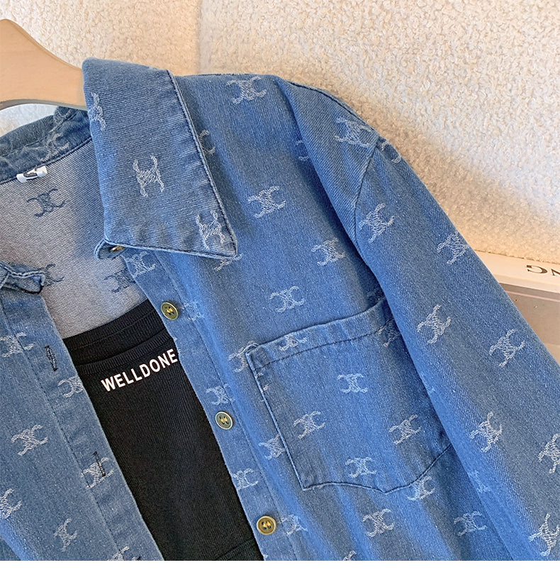 【tops】トレロデニム春秋ブラウスG23444