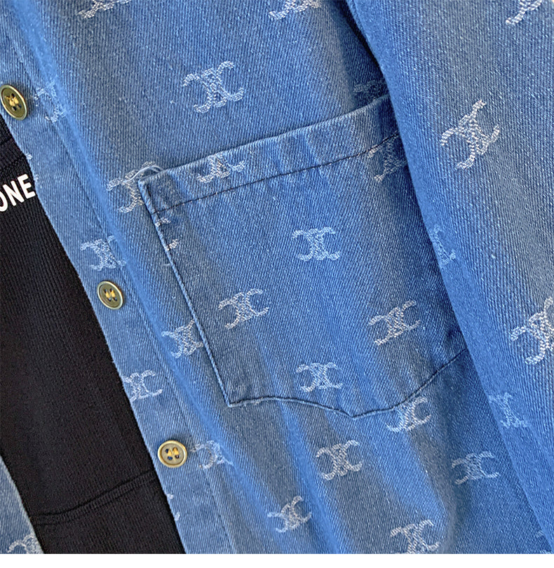 【tops】トレロデニム春秋ブラウスG23444