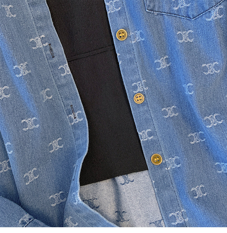 【tops】トレロデニム春秋ブラウスG23444