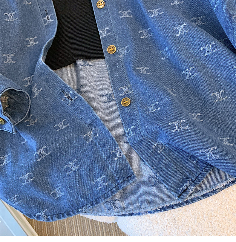 【tops】トレロデニム春秋ブラウスG23444