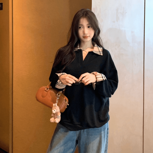 【tops】偽二つ切り替えパーカーG23477