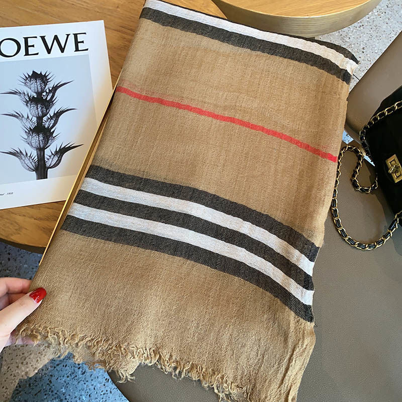 【小物】チェック柄配色スカーフG23481