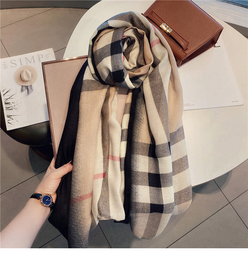 【小物】春秋グラデーションスカーフG23482