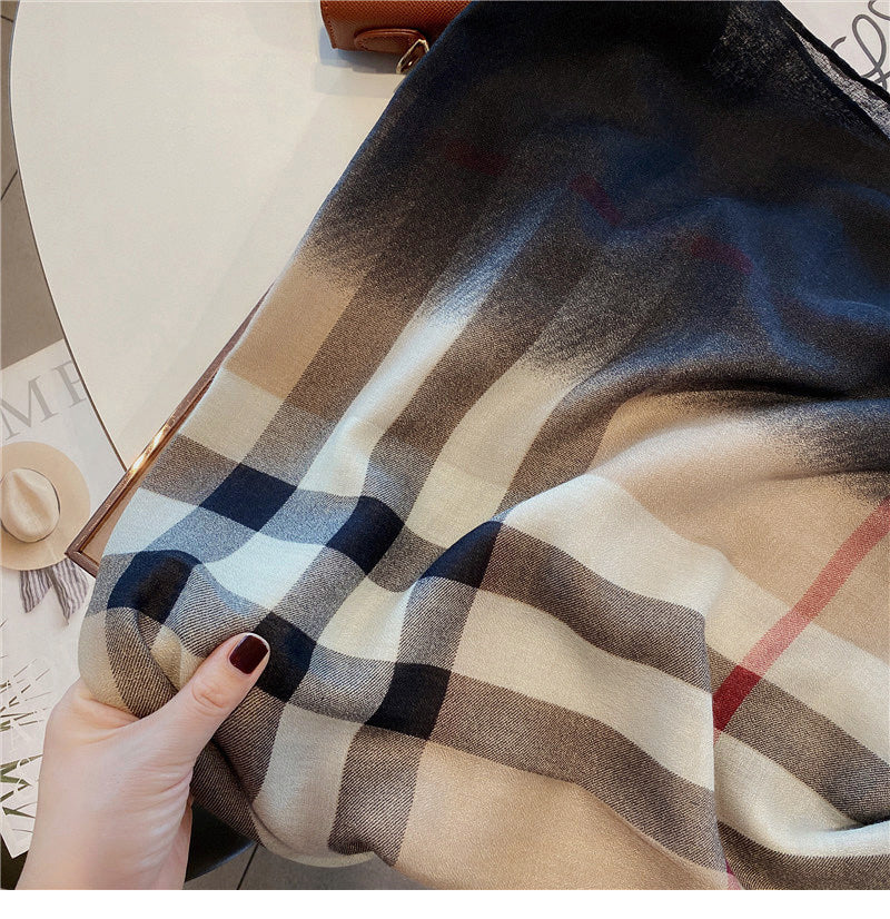 【小物】春秋グラデーションスカーフG23482