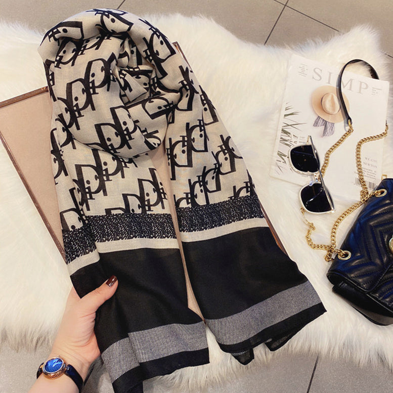 【小物】春秋配色スカーフG23483