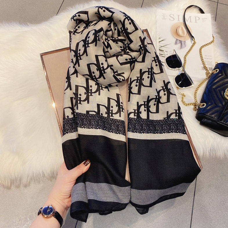 【小物】春秋配色スカーフG23483