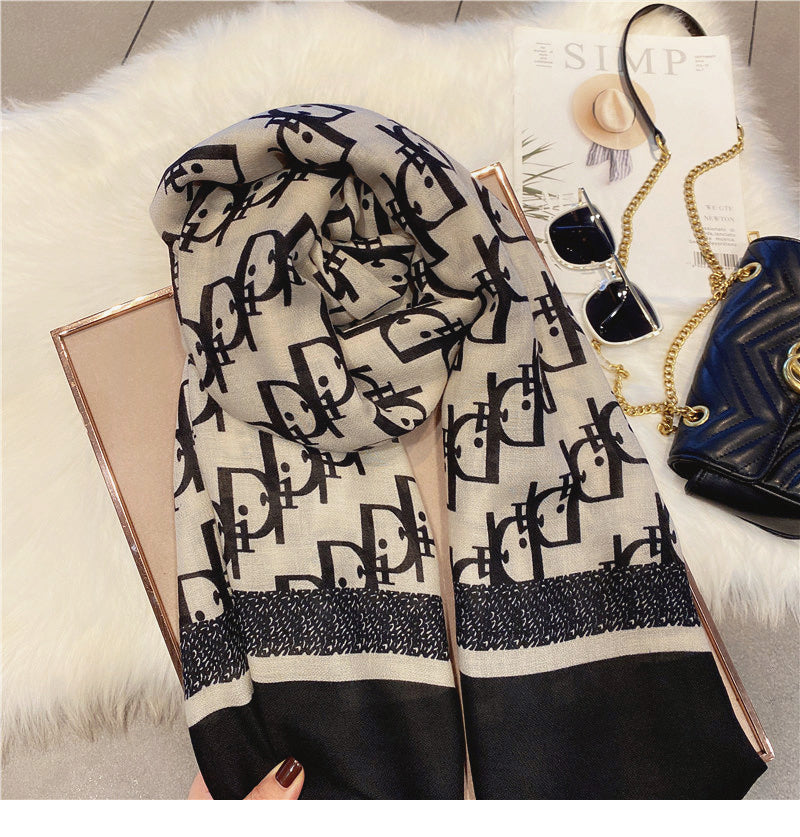 【小物】春秋配色スカーフG23483