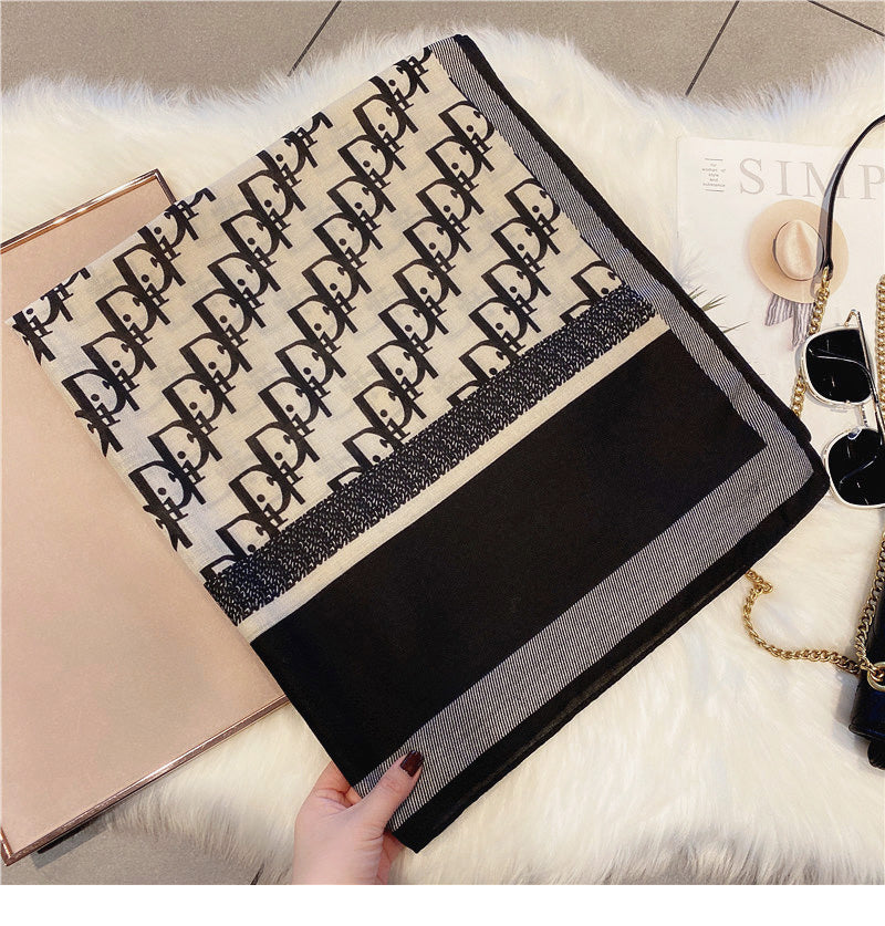 【小物】春秋配色スカーフG23483