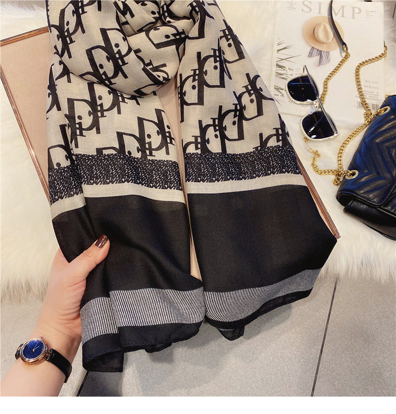 【小物】春秋配色スカーフG23483