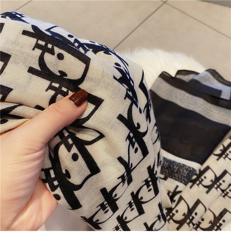 【小物】春秋配色スカーフG23483