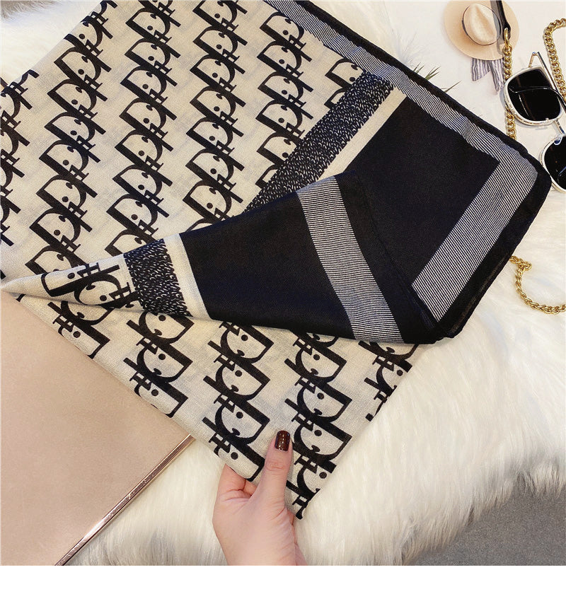 【小物】春秋配色スカーフG23483