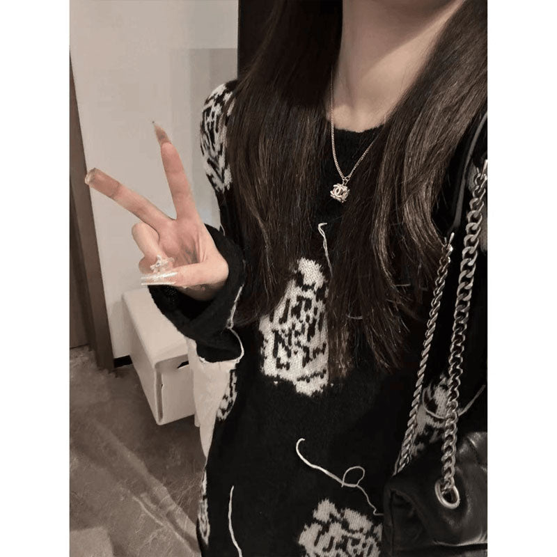 【tops】秋長袖ニットトップスG23487