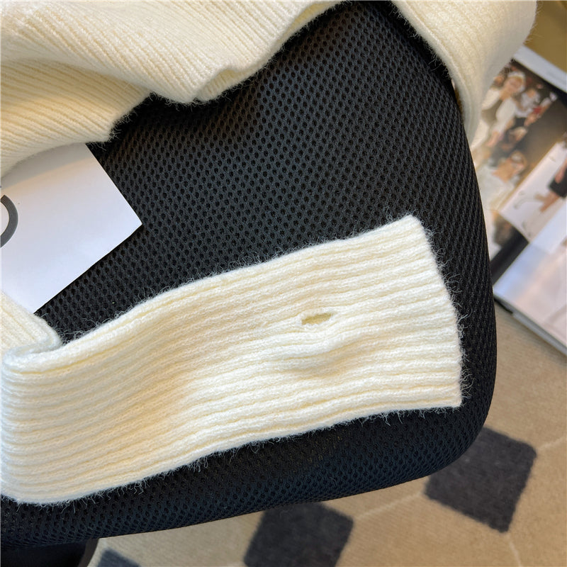 【tops】デタッチドスリーブニットセーターG23489