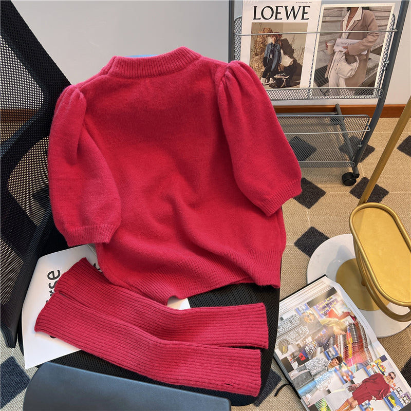 【tops】デタッチドスリーブニットセーターG23489