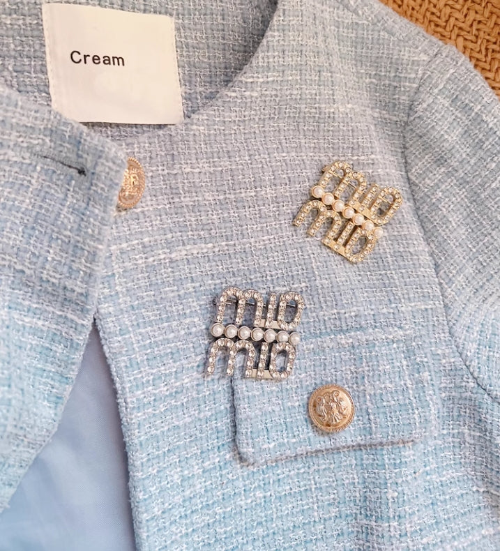 【小物】2色パール高級感ブローチG23506