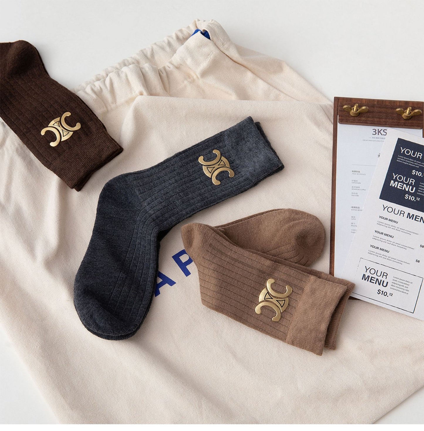 【ホーム・生活】6色展開靴下G23513