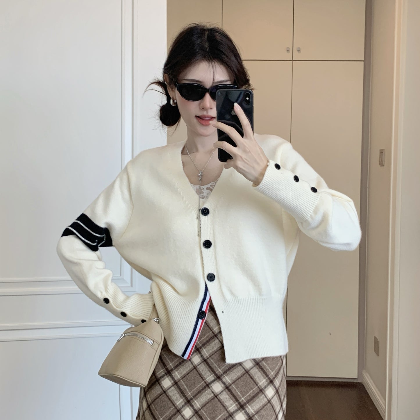 【outer】キャンパスニットカーディガンG23518