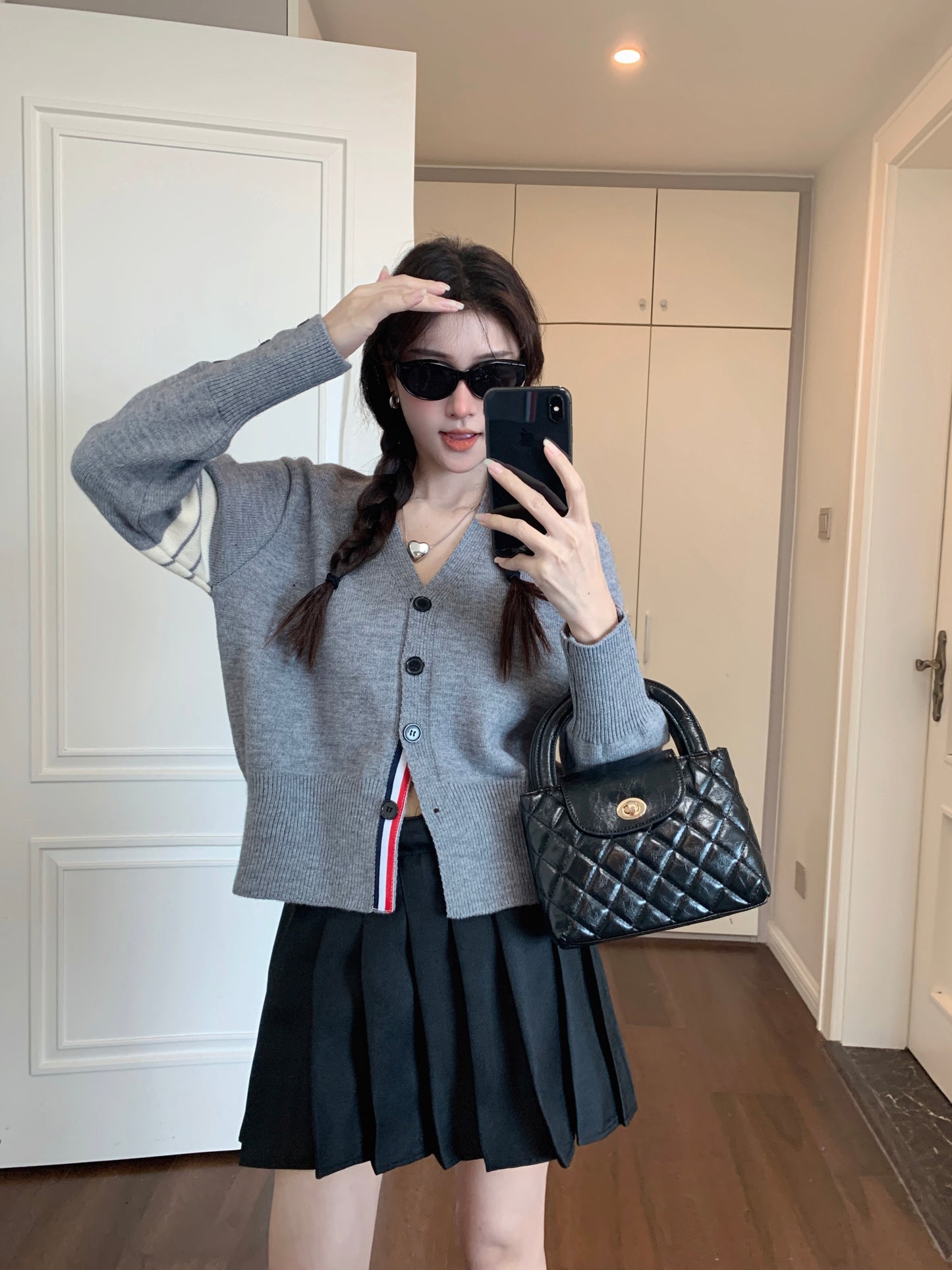 【outer】キャンパスニットカーディガンG23518