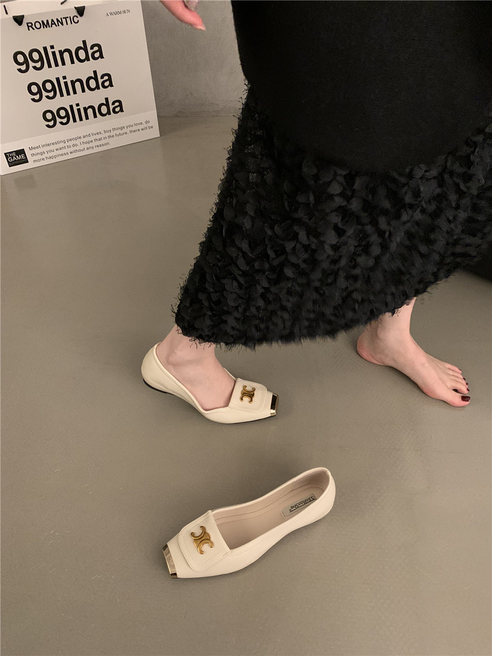 【shoes】3色フラットシューズG23526