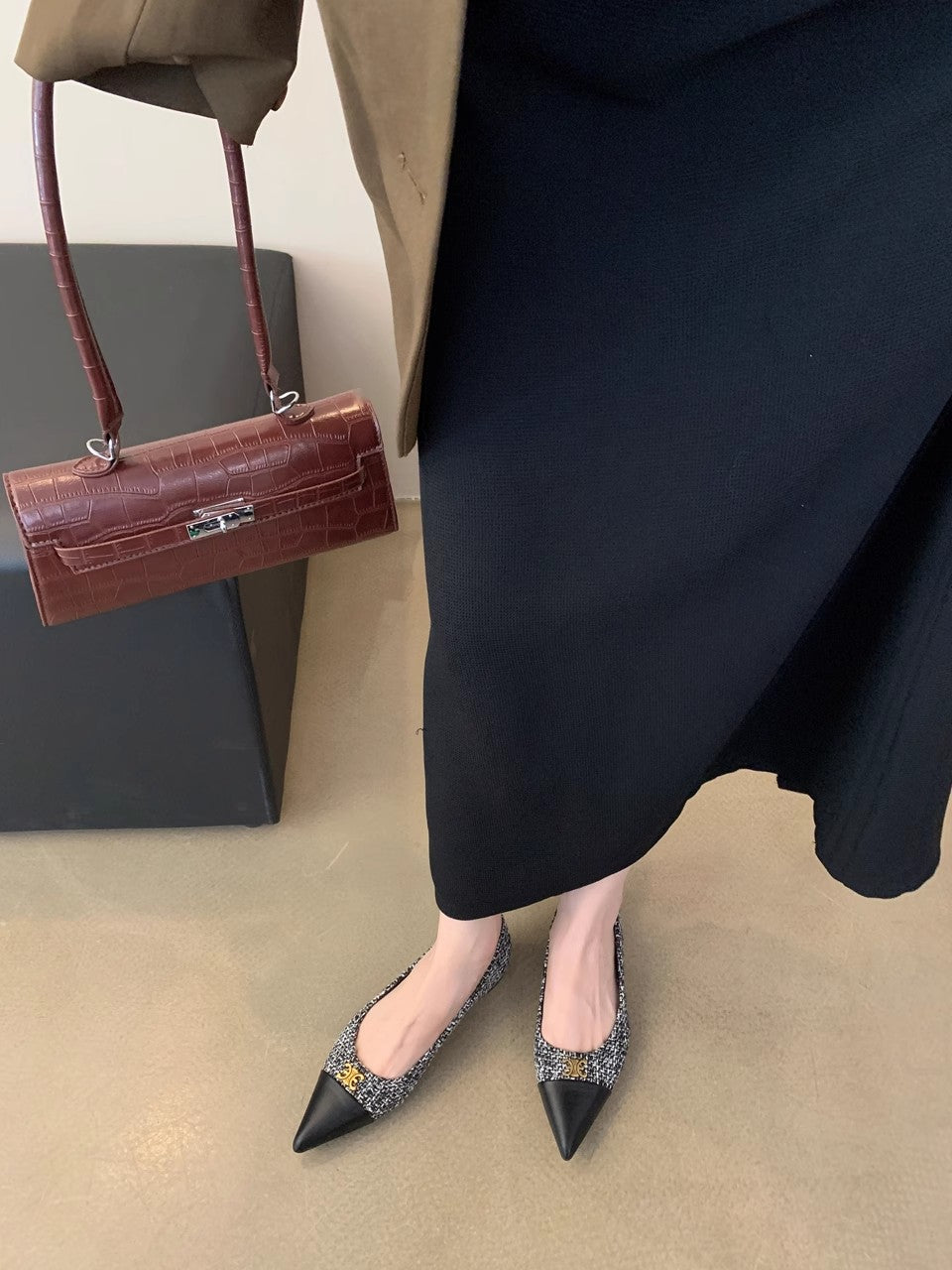 【shoes】2色展開フラットシューズG23528