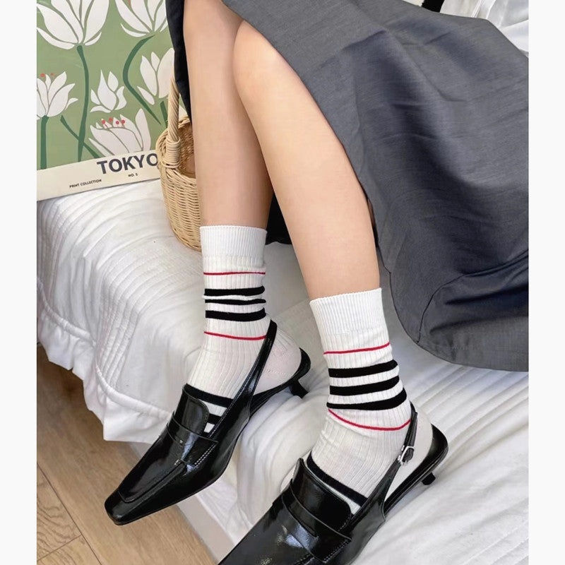 【ホーム・生活】ストライプ柄靴下G23535