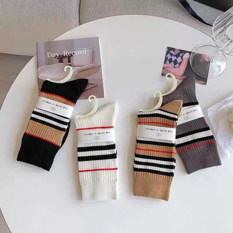 【ホーム・生活】ストライプ柄靴下G23535