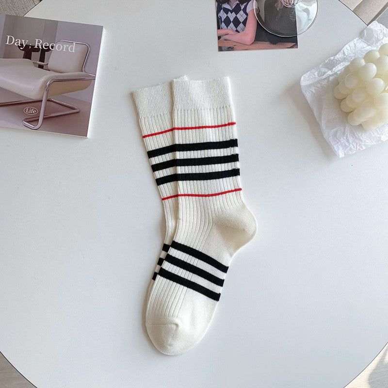 【ホーム・生活】ストライプ柄靴下G23535