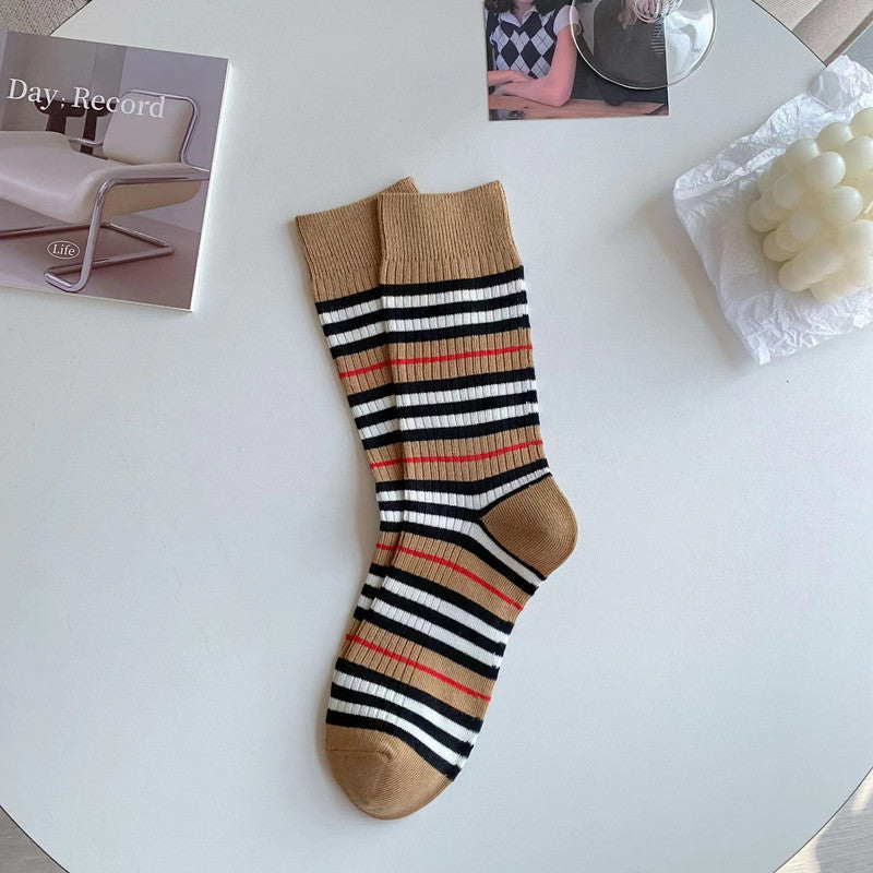 【ホーム・生活】ストライプ柄靴下G23535
