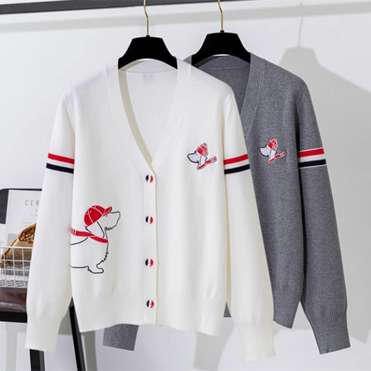 【outer】VネックニットカーディガンG23538