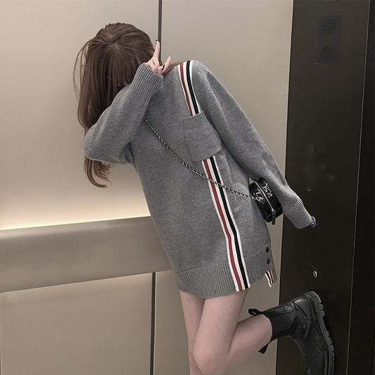 【dress】ポケット付きニットワンピースG23542