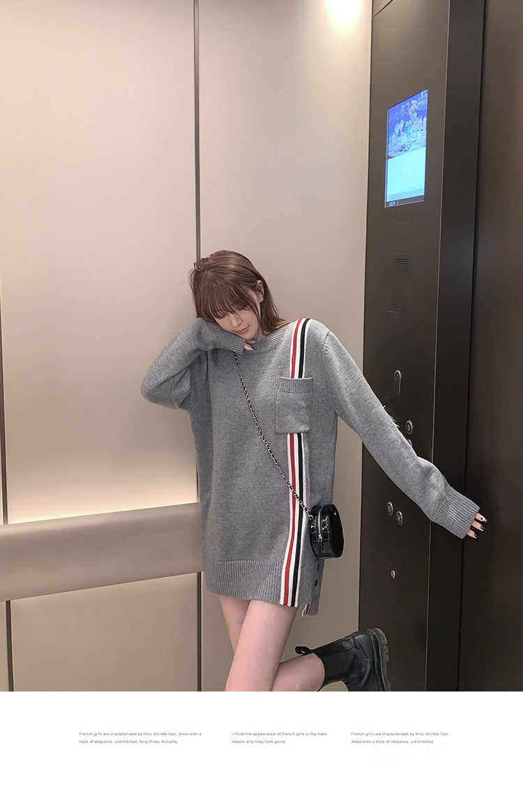 【dress】ポケット付きニットワンピースG23542