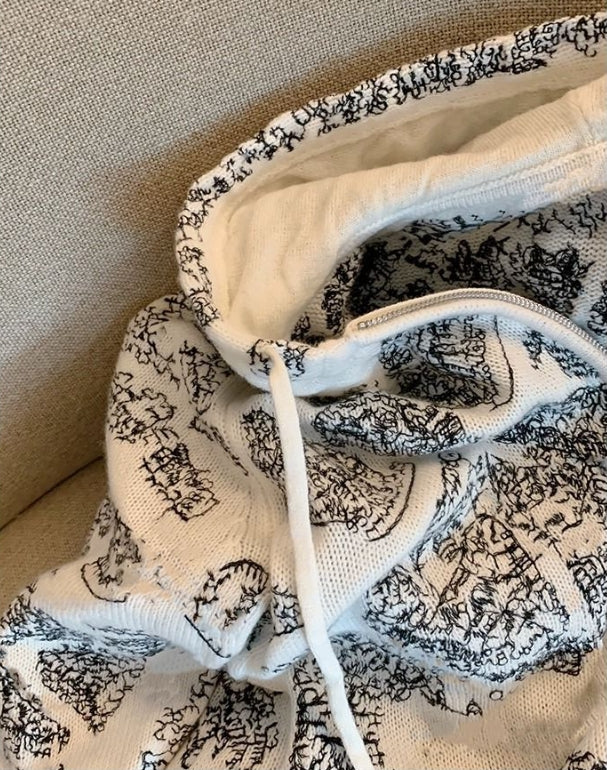 【outer】フード付きニットカーディガンG23544