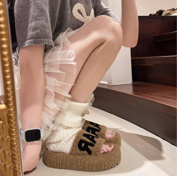 【shoes】5色厚底スリッパF8162