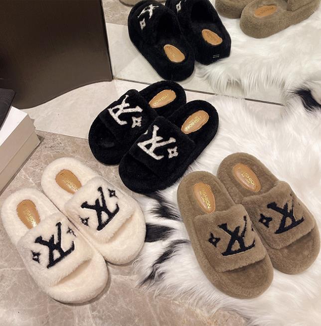 【shoes】3色英字柄厚底スリッパF8164