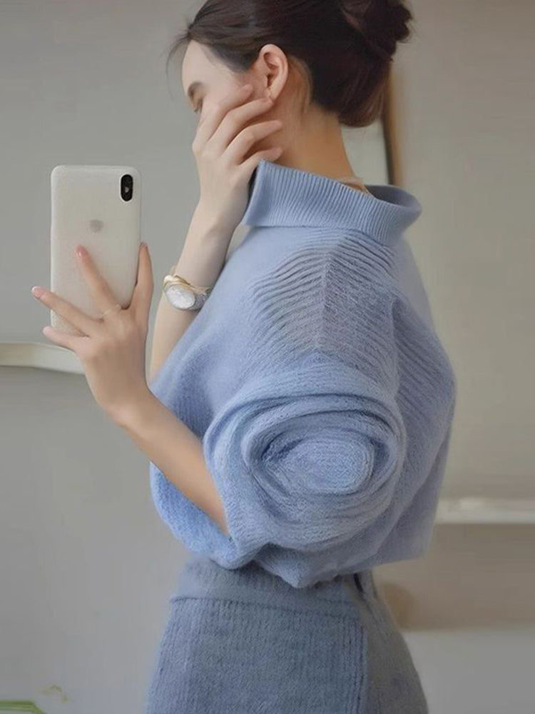 【tops】フラワーニットセーターG23554