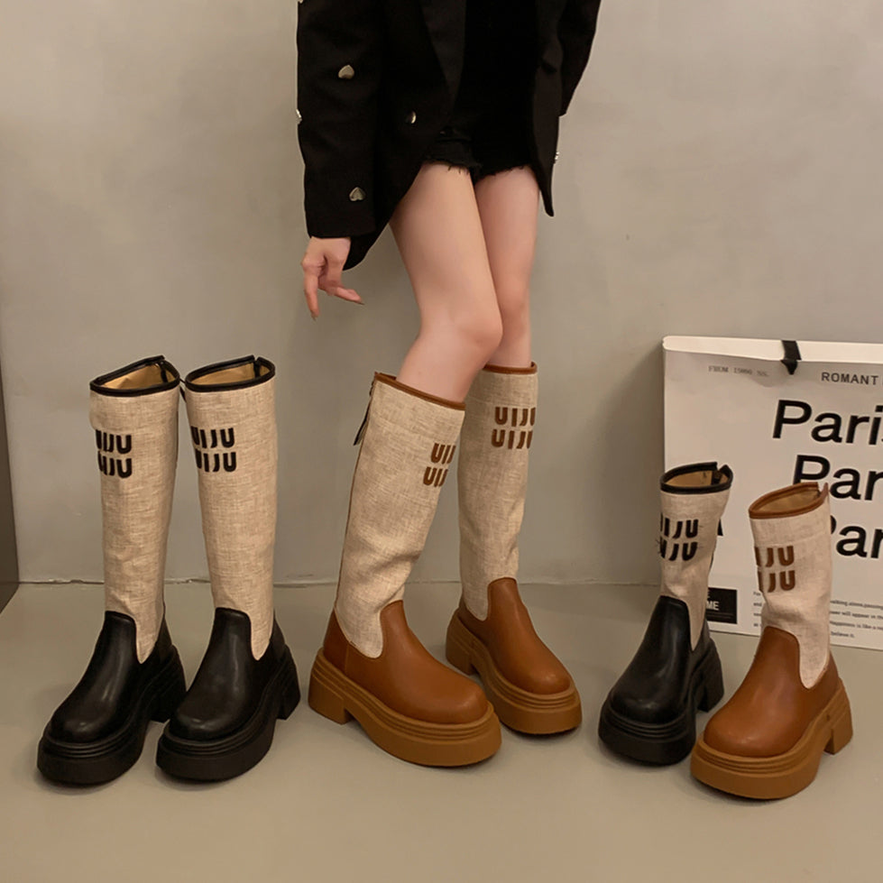 【shoes】2サイズ選択可厚底ブーツG23562