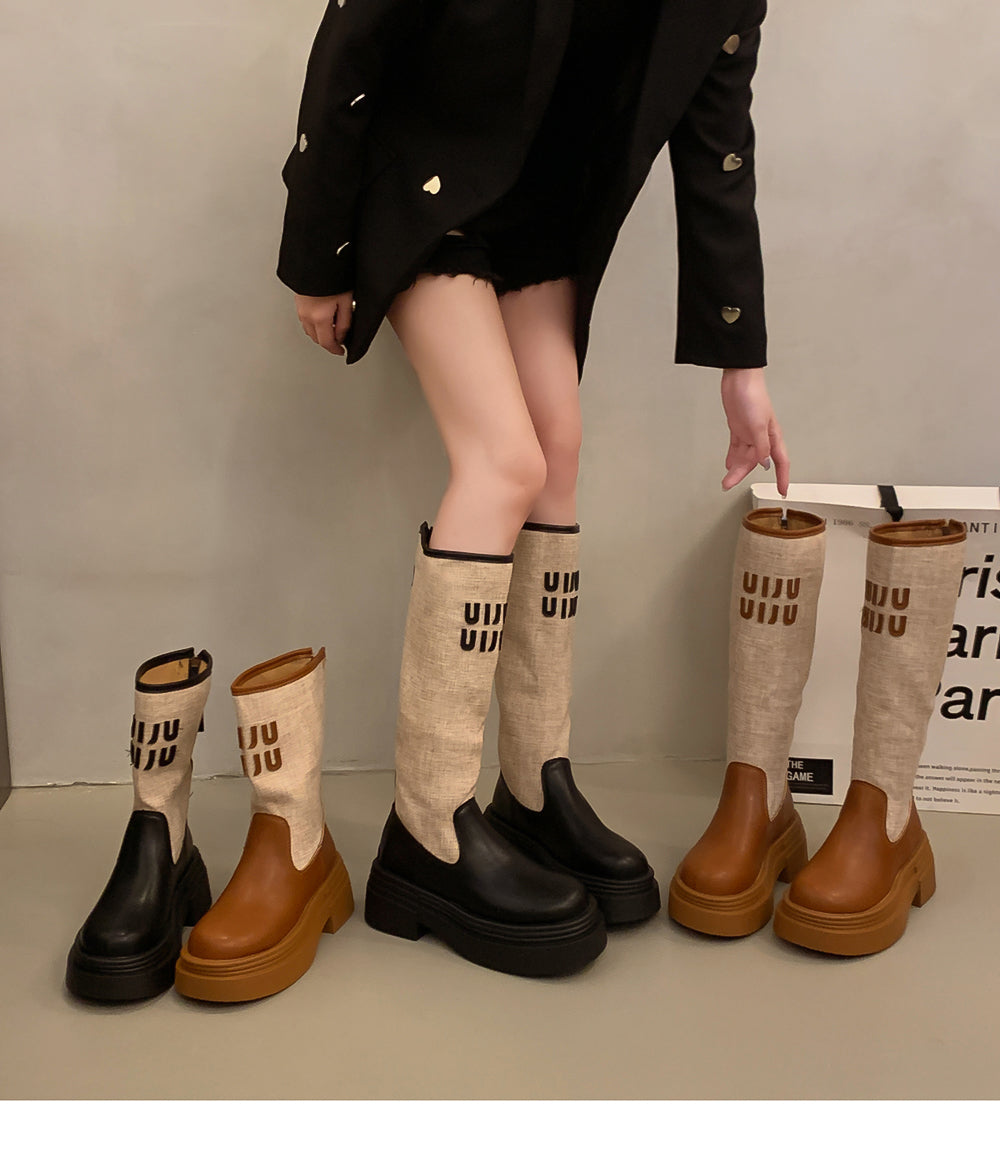 【shoes】2サイズ選択可厚底ブーツG23562