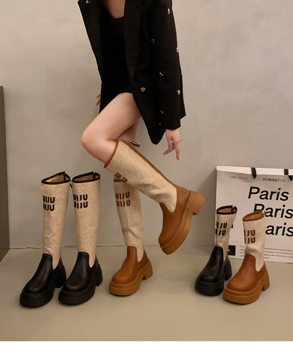 【shoes】2サイズ選択可厚底ブーツG23562