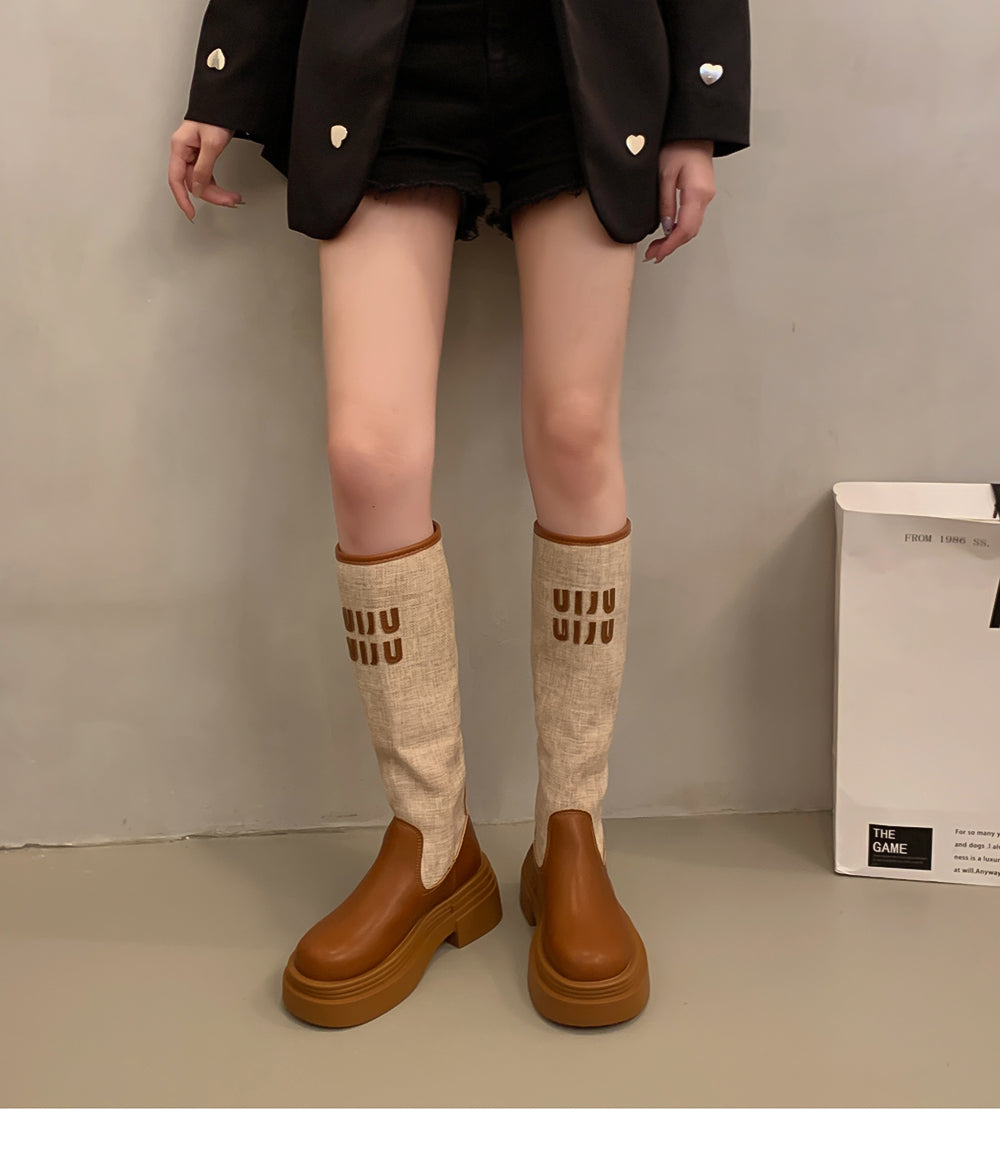 【shoes】2サイズ選択可厚底ブーツG23562