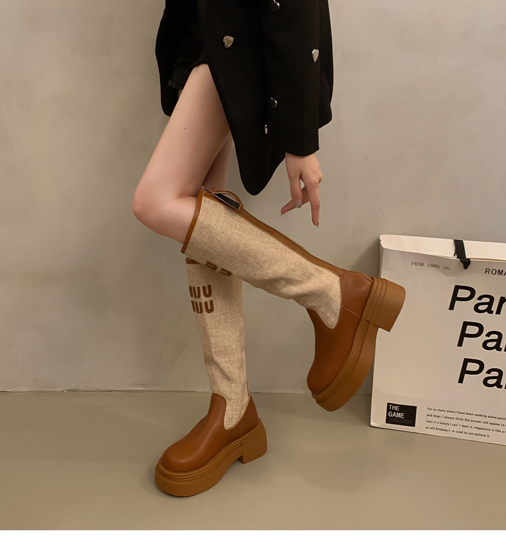 【shoes】2サイズ選択可厚底ブーツG23562