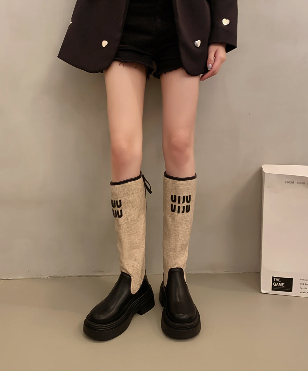 【shoes】2サイズ選択可厚底ブーツG23562